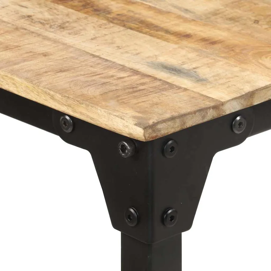 Table à manger 180x90x76 cm Bois de manguier brut - 4