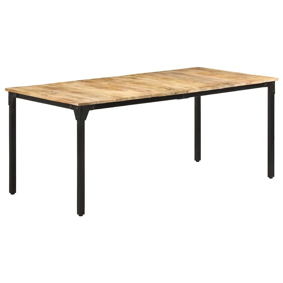 Table à manger 180x90x76 cm Bois de manguier brut - 8