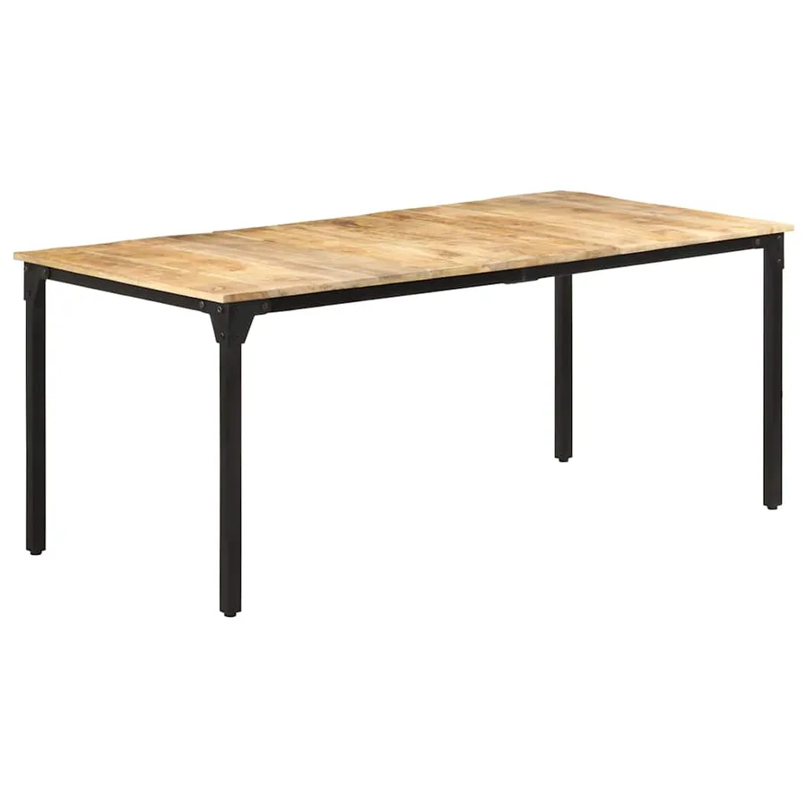 Table à manger 180x90x76 cm Bois de manguier brut - 9