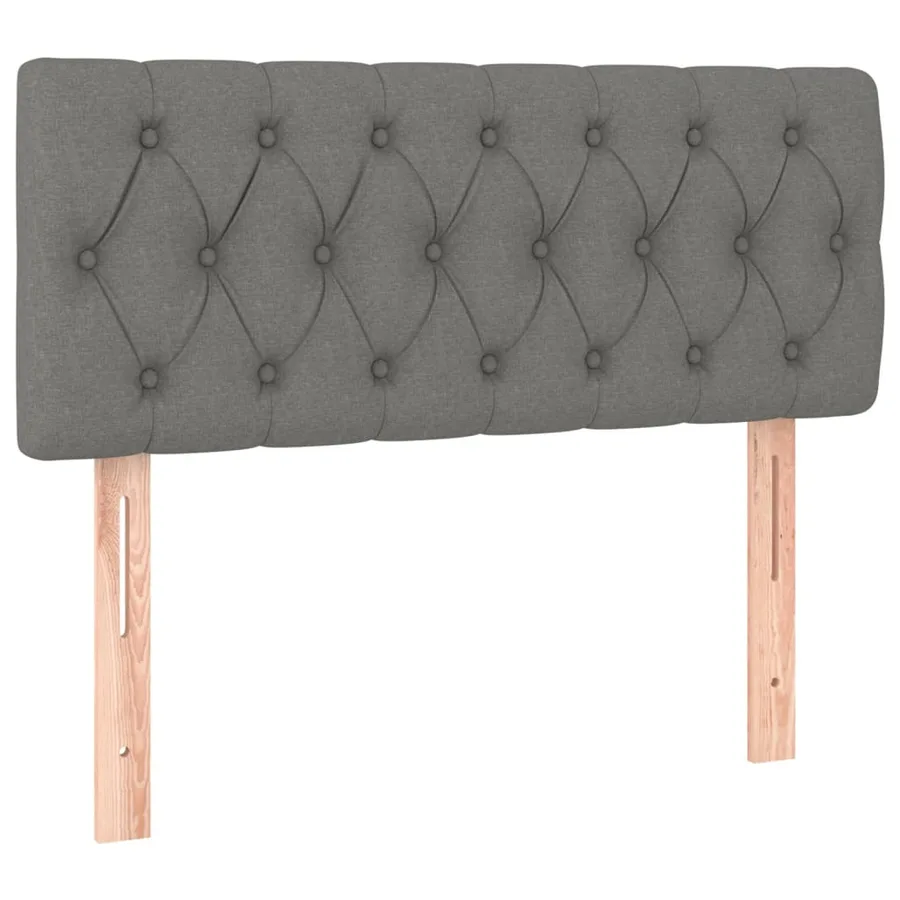 Tête de lit Gris foncé 90x7x78/88 cm Tissu - 2