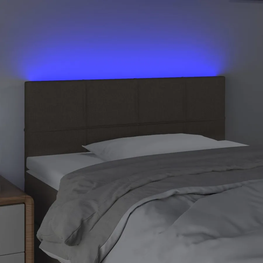 Tête de lit à LED Taupe 80x5x78/88 cm Tissu - 3