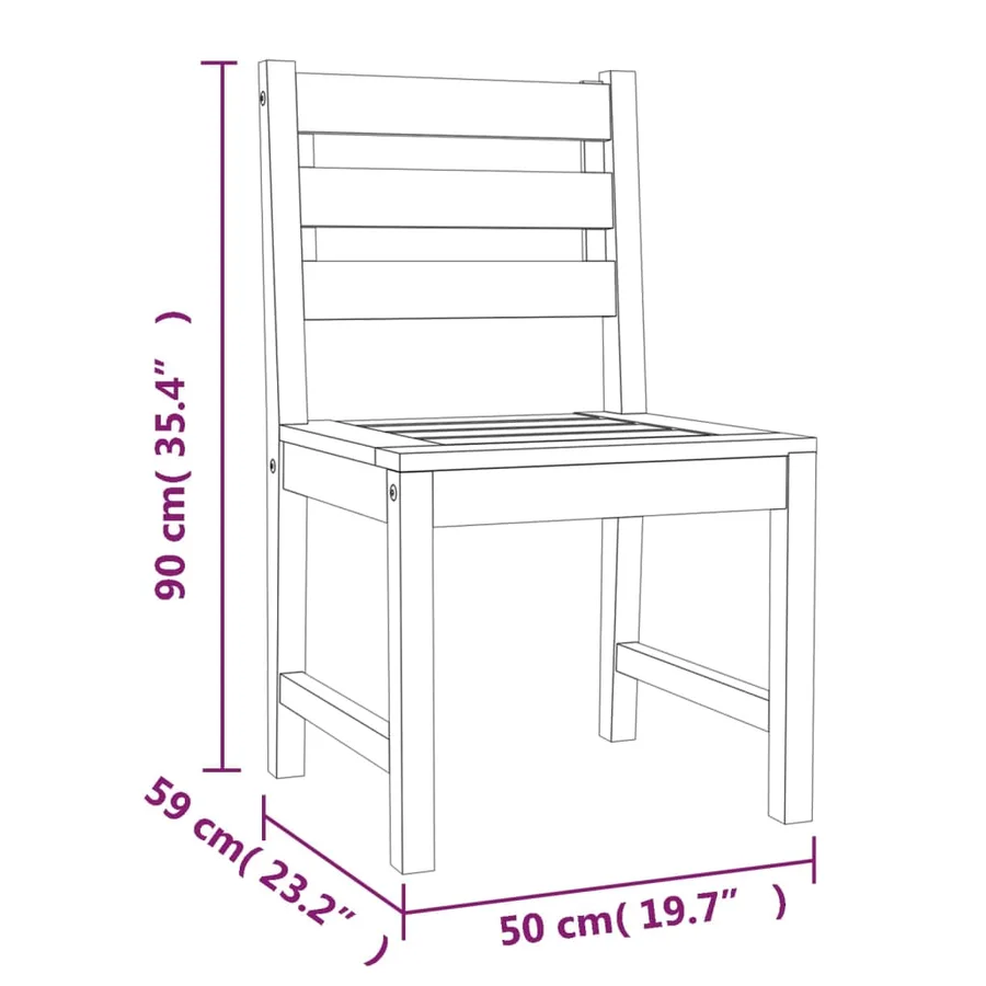 Ensemble à manger de jardin 5pcs Bois de teck massif - 9