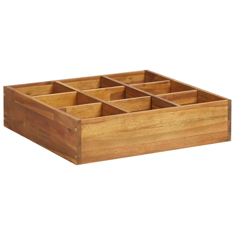 Lit surélevéde jardin à herbes Bois d'acacia massif 60x60x15 cm - 2
