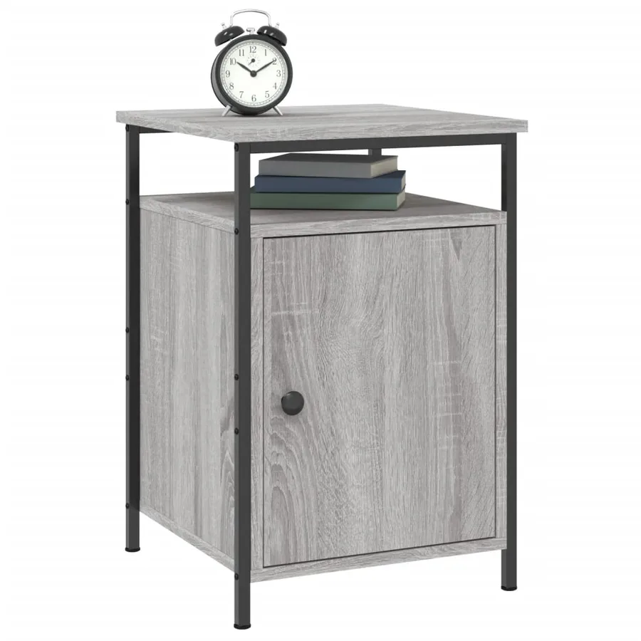 Tables de chevet 2 pcs sonoma gris 40x42x60cm bois d'ingénierie - 4