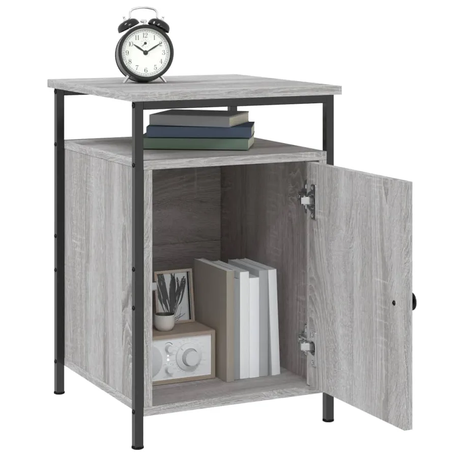 Tables de chevet 2 pcs sonoma gris 40x42x60cm bois d'ingénierie - 5