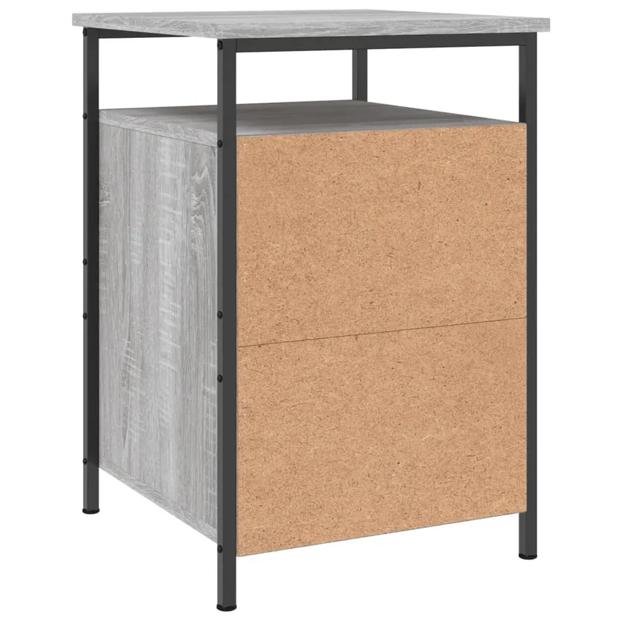 Tables de chevet 2 pcs sonoma gris 40x42x60cm bois d'ingénierie - 9