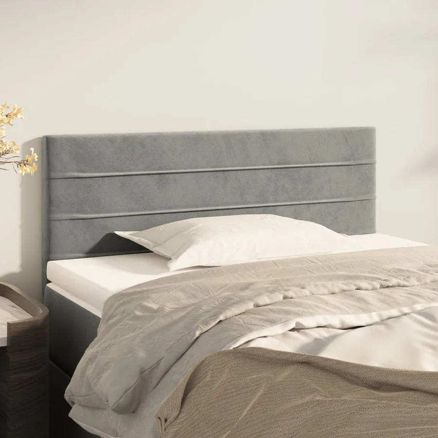 Tête de lit Gris clair 80x5x78/88 cm Velours