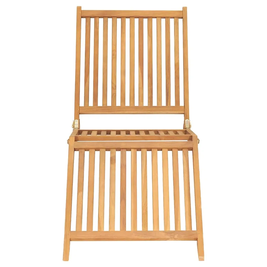 Chaise longue bois de teck solide - 4