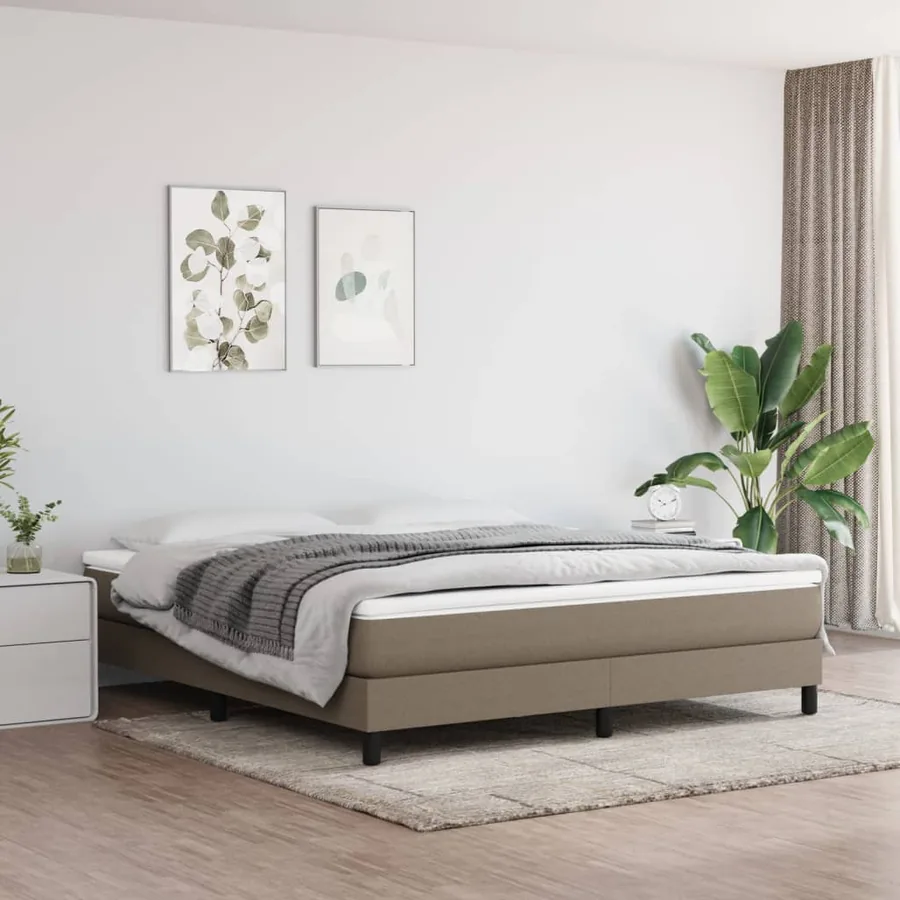 Matelas de lit à ressorts ensachés fermeté moyenne Taupe 160x200x20 cm Tissu