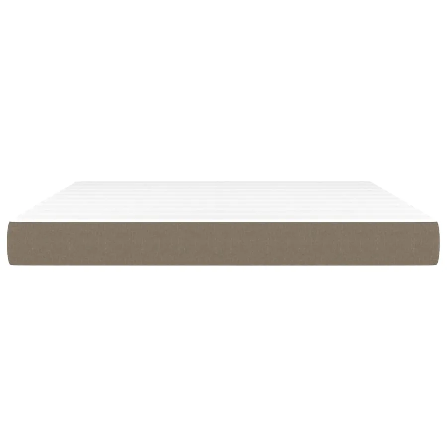 Matelas de lit à ressorts ensachés fermeté moyenne Taupe 160x200x20 cm Tissu - 3