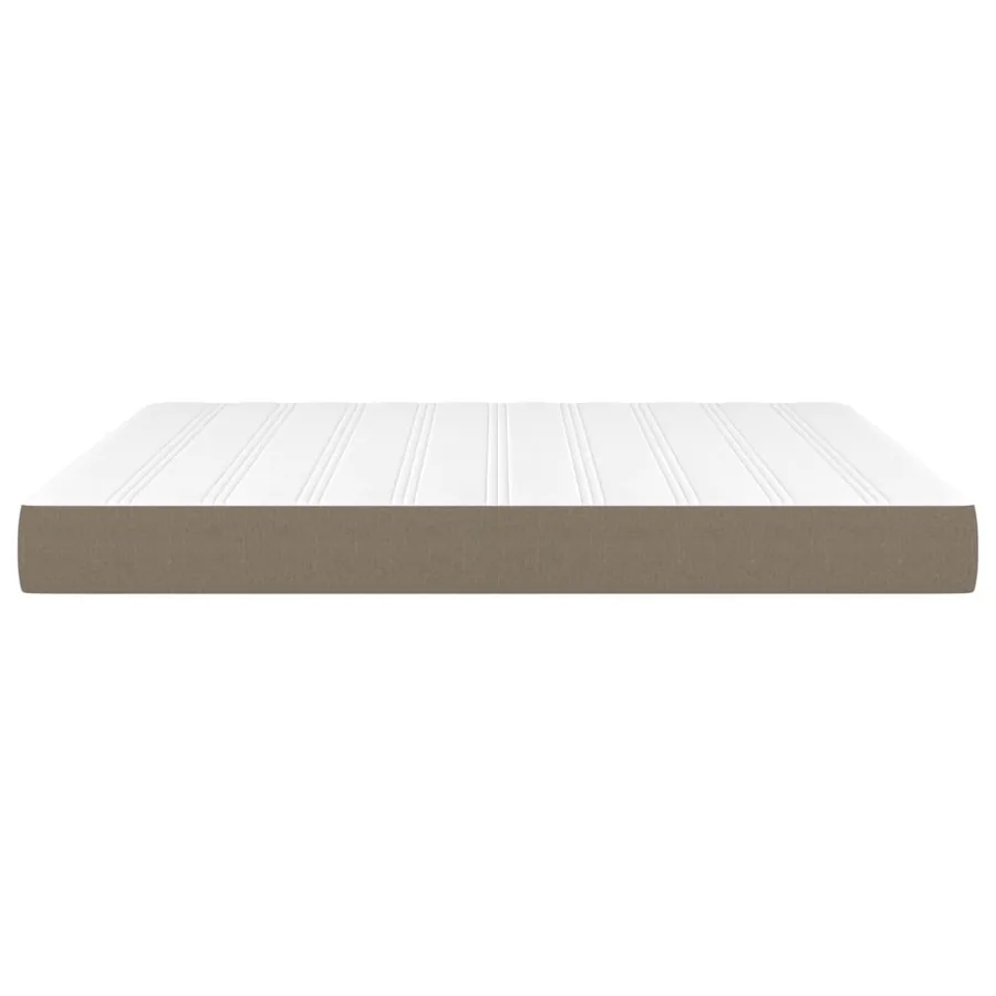 Matelas de lit à ressorts ensachés fermeté moyenne Taupe 160x200x20 cm Tissu - 4