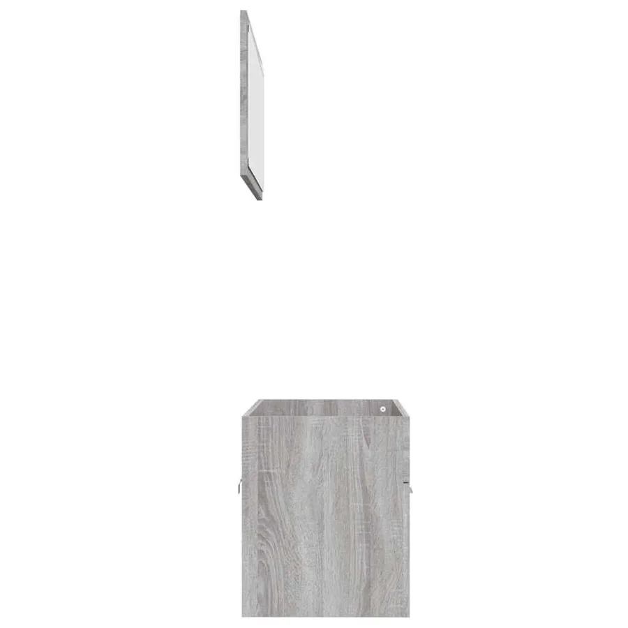 Ensemble de meubles de salle de bain 2 pcs Sonoma gris - 6