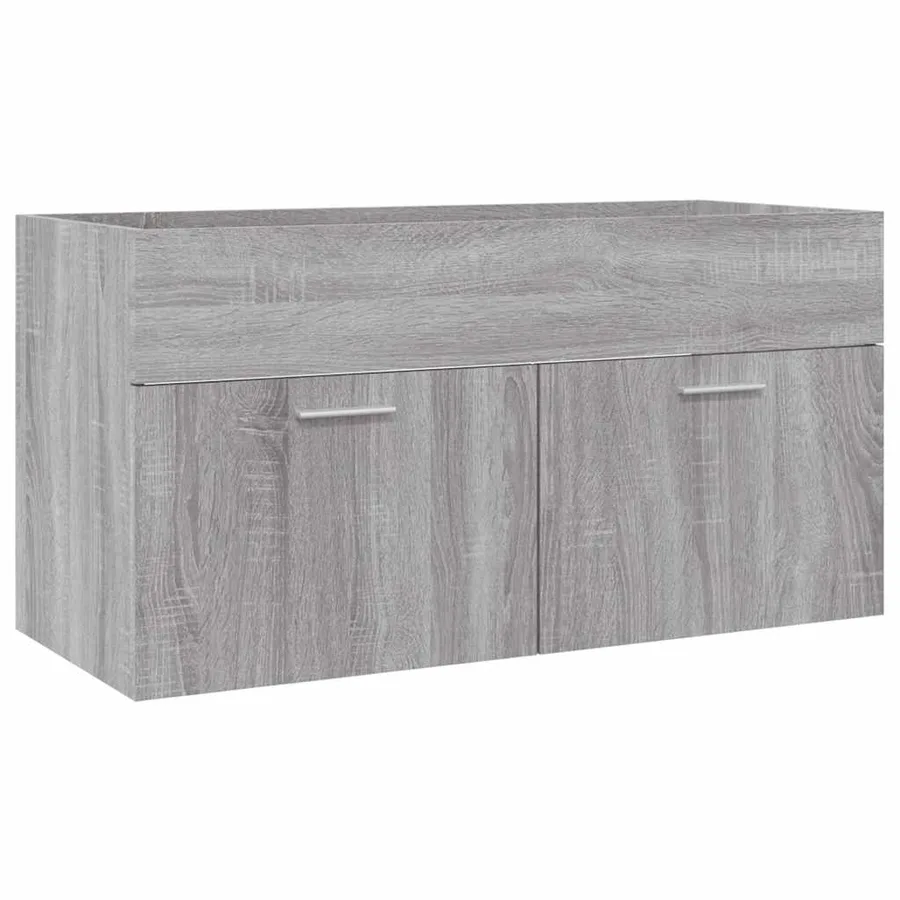 Ensemble de meubles de salle de bain 2 pcs Sonoma gris - 7
