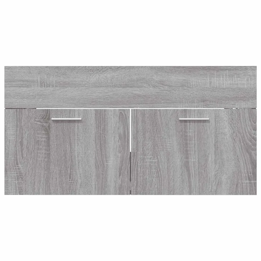 Ensemble de meubles de salle de bain 2 pcs Sonoma gris - 8