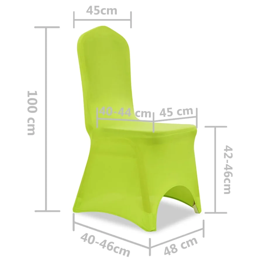 Housse de chaise extensible 6 pcs vert - 8