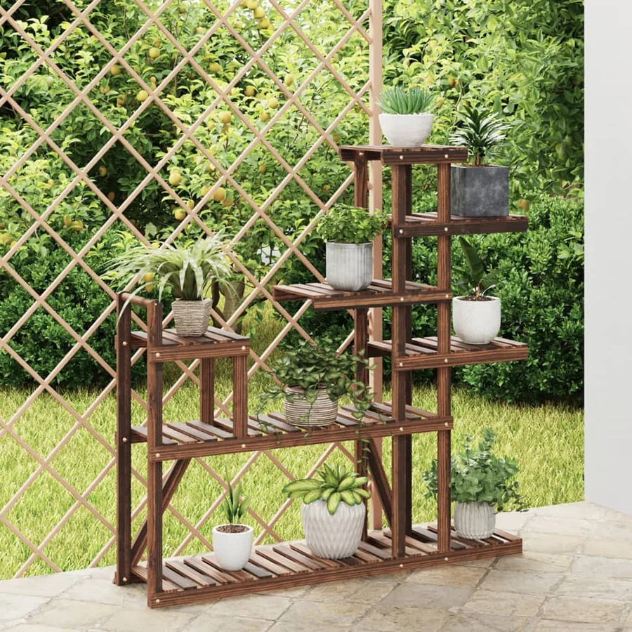 Support à fleurs 110x25x111 cm bois massif de sapin