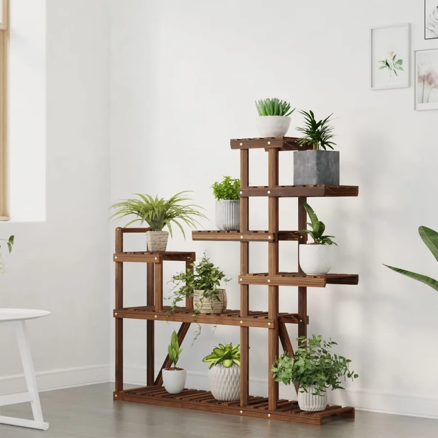 Support à fleurs 110x25x111 cm bois massif de sapin - 3