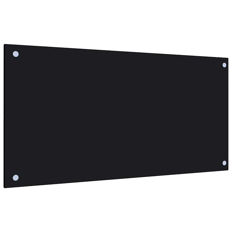 Dosseret de cuisine Noir 80x40 cm Verre trempé - 5