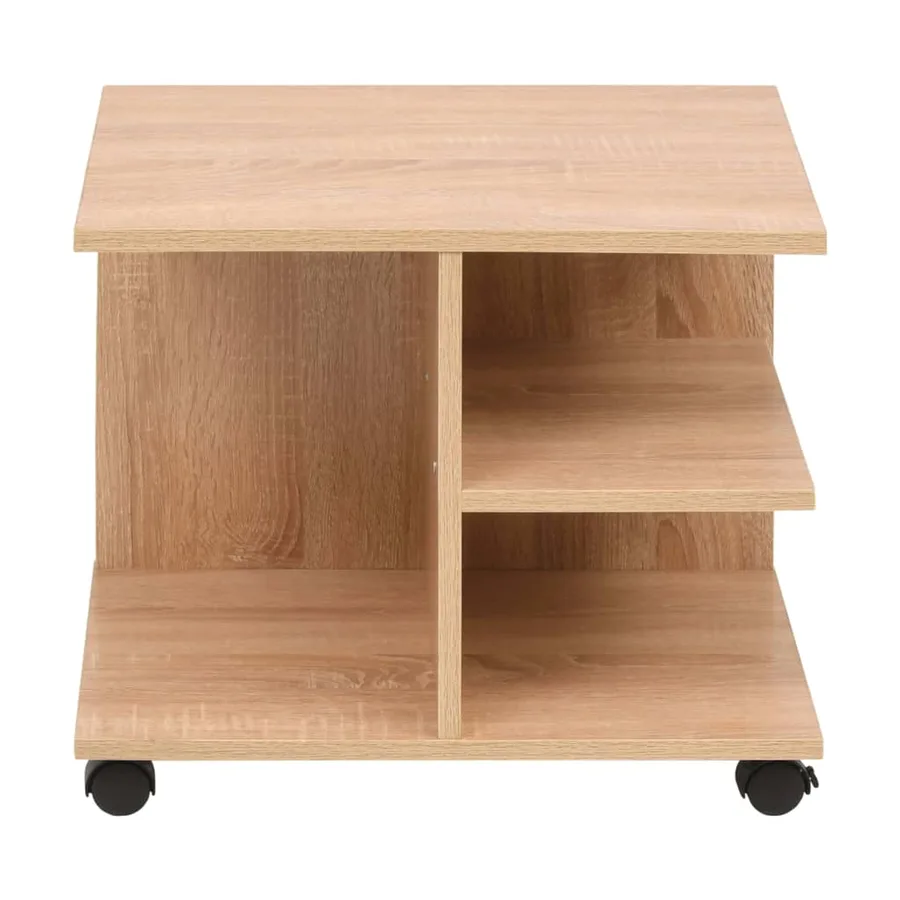 Étagère à roulettes 50x35x42 cm Chêne - 2