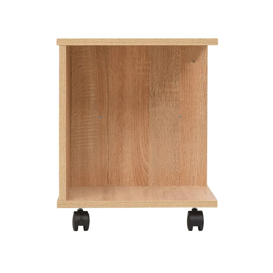 Étagère à roulettes 50x35x42 cm Chêne - 4