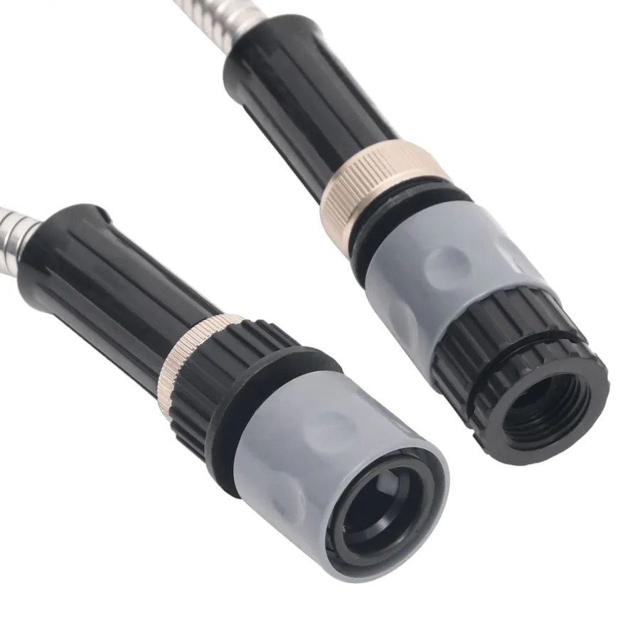 Tuyau d'arrosage buse de pulvérisation argenté 0,6" 22,5 m inox - 5