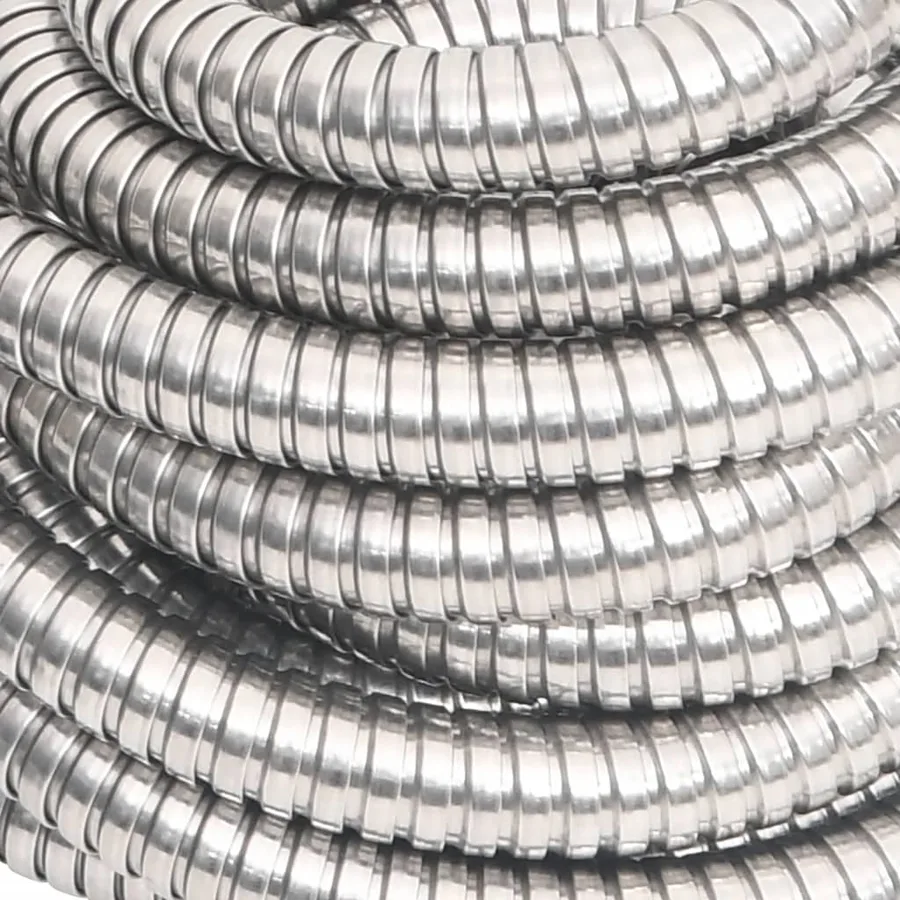 Tuyau d'arrosage buse de pulvérisation argenté 0,6" 22,5 m inox - 6
