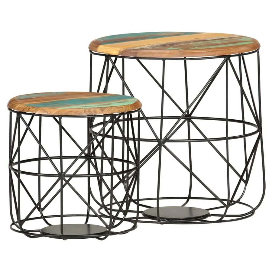 Tables basses 2 pcs Bois de récupération massif - 11