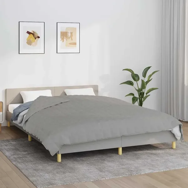 Couverture lestée Gris 200x225 cm 9 kg Tissu