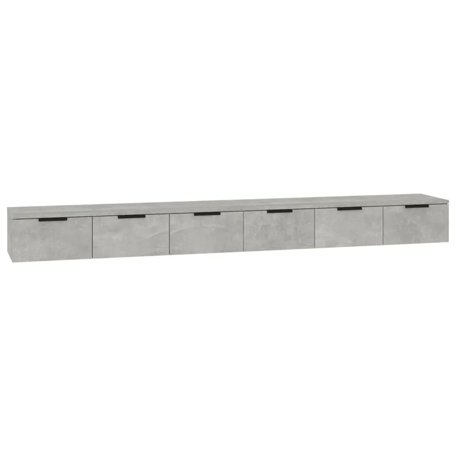 Armoires murales 2 pcs Gris béton 102x30x20cm Bois d'ingénierie - 2