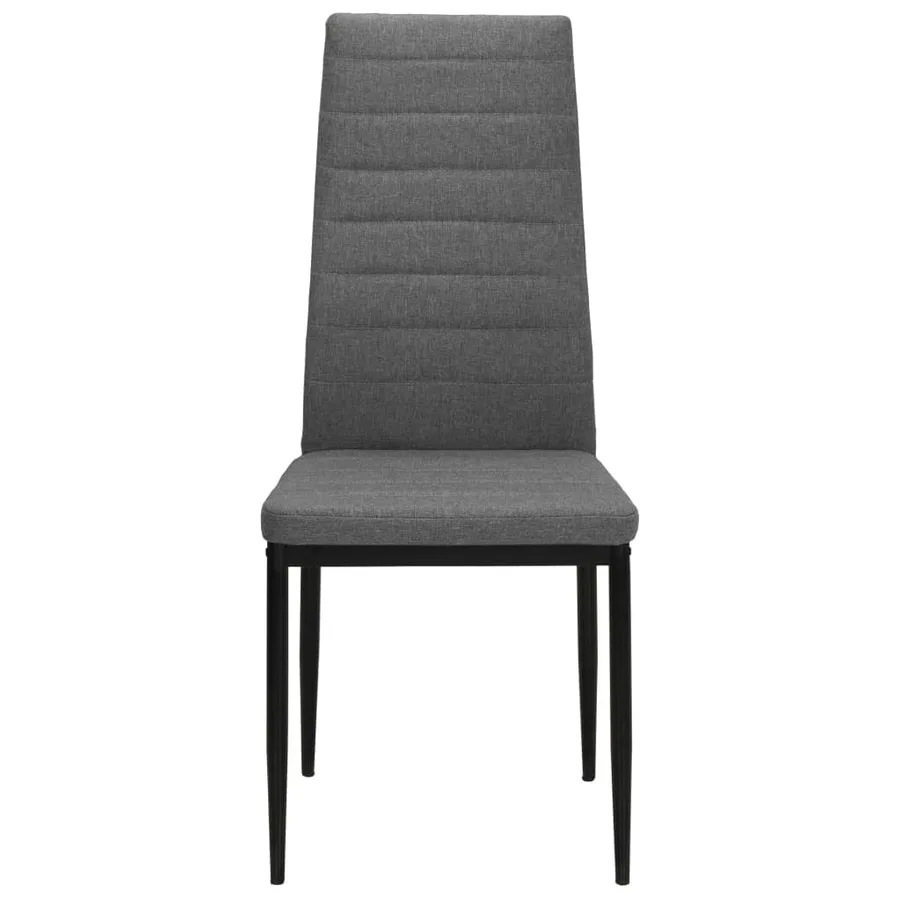 Chaises à manger lot de 4 gris clair tissu - 3