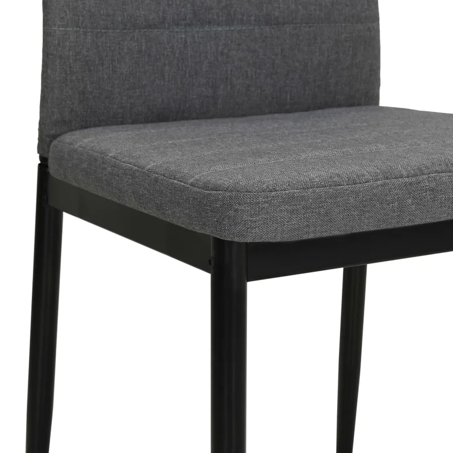 Chaises à manger lot de 4 gris clair tissu - 6