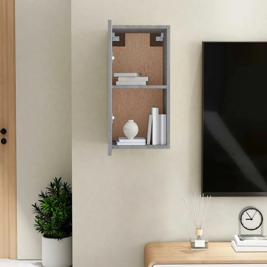 Meubles TV Sonoma gris 30,5x30x60 cm Bois d'ingénierie - 3