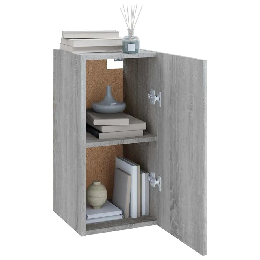 Meubles TV Sonoma gris 30,5x30x60 cm Bois d'ingénierie - 5