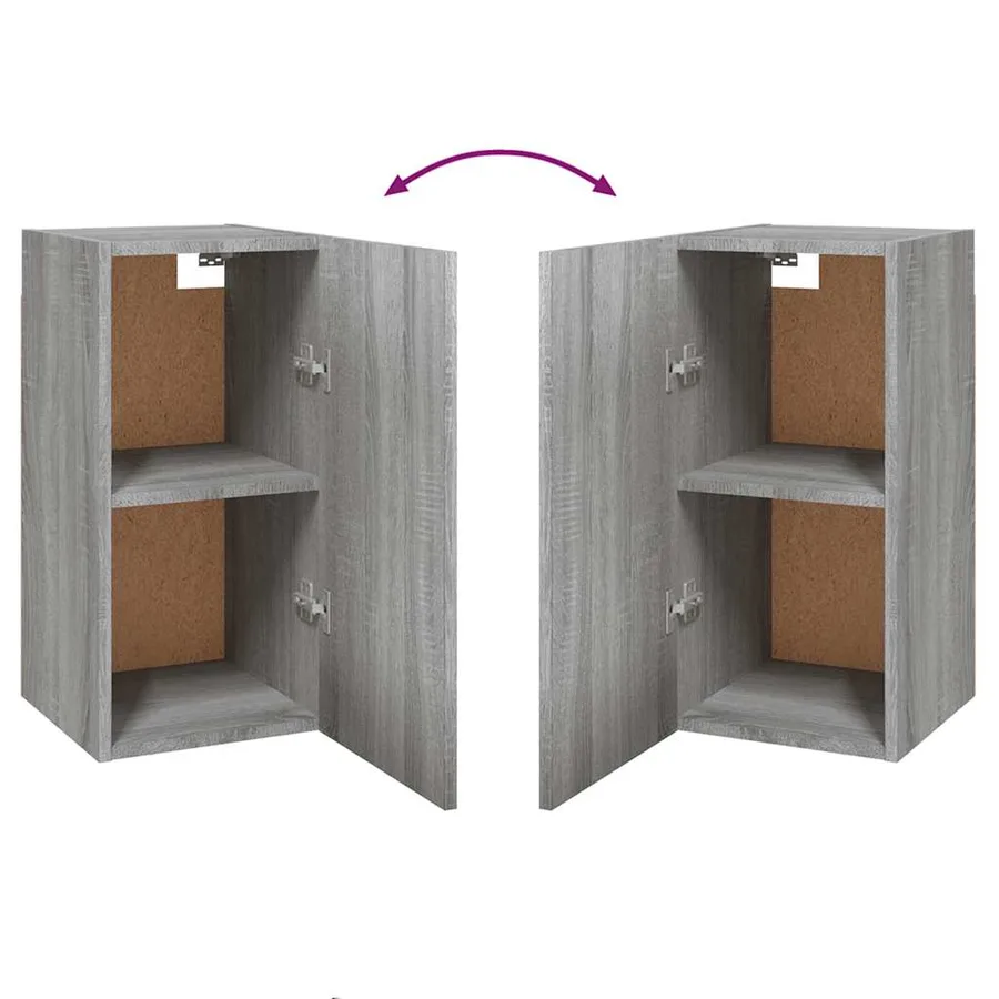 Meubles TV Sonoma gris 30,5x30x60 cm Bois d'ingénierie - 9