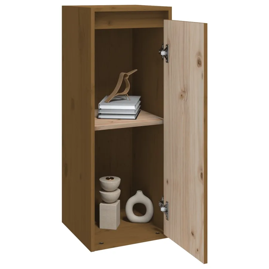 Armoires murales 2pcs Marron miel 30x30x80cm Bois de pin massif - 3