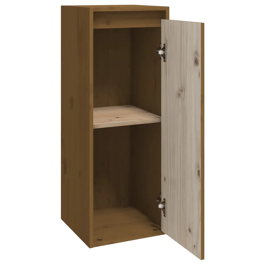 Armoires murales 2pcs Marron miel 30x30x80cm Bois de pin massif - 7