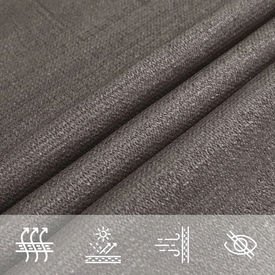 Parasol en PEHD rectangulaire 2x4 m Anthracite - 5