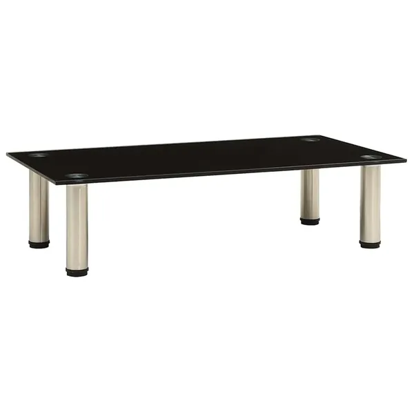 322761 vidaXL TV Stand Black 60x35x17 cm Tempered Glass