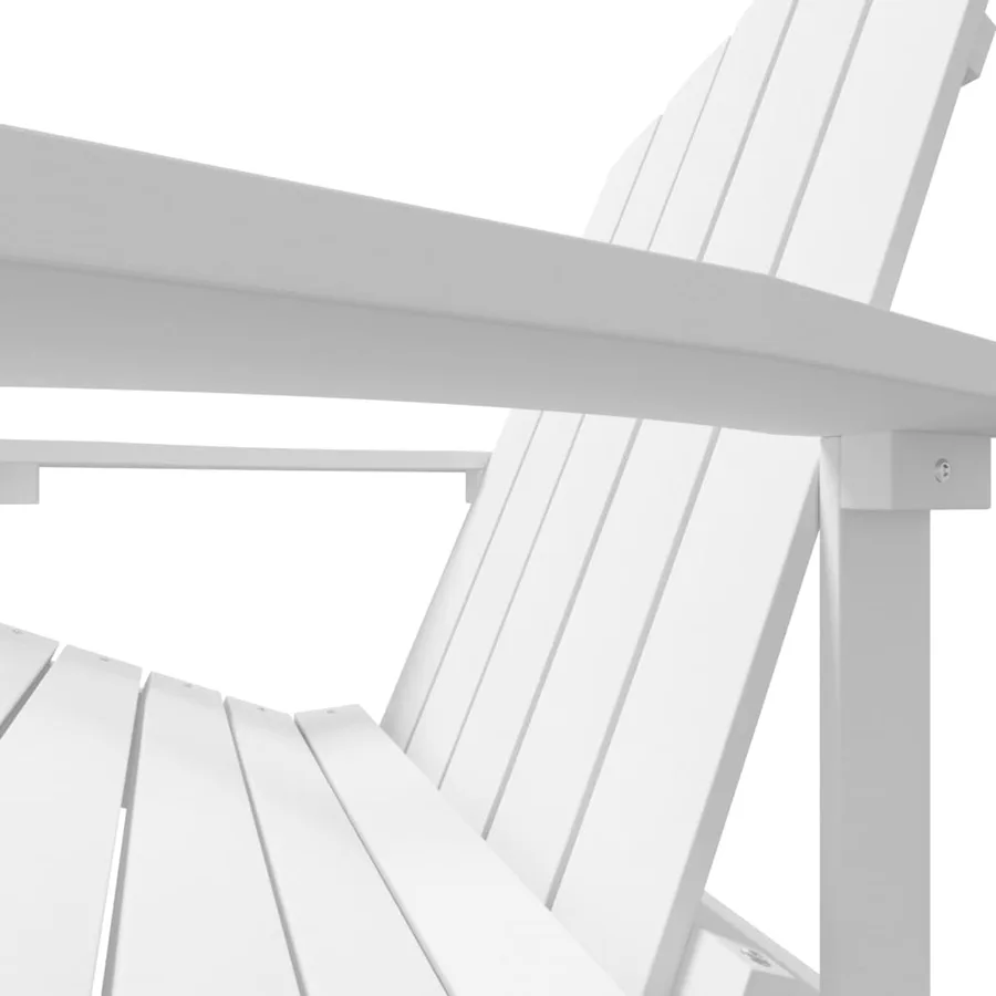 Chaise Adirondack de jardin PEHD Blanc - 6