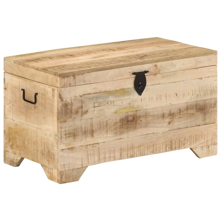 Coffre de rangement Bois massif de manguier brut - 12