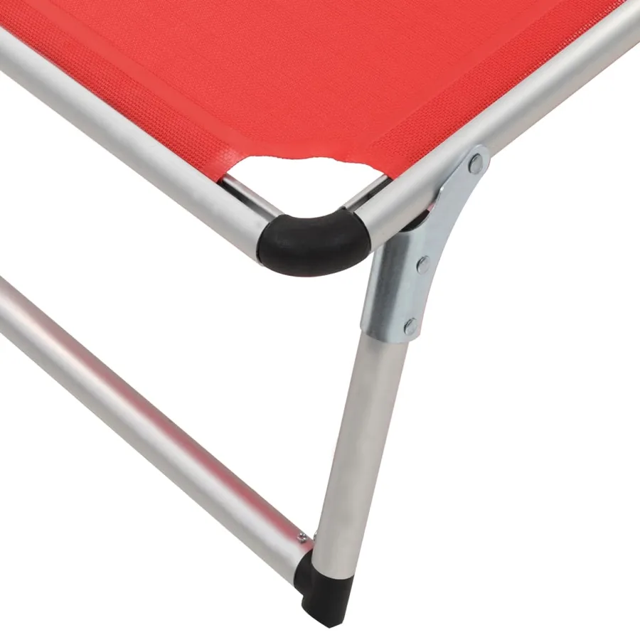 Chaises longues pliables et toit lot de 2 Aluminium textilène - 10