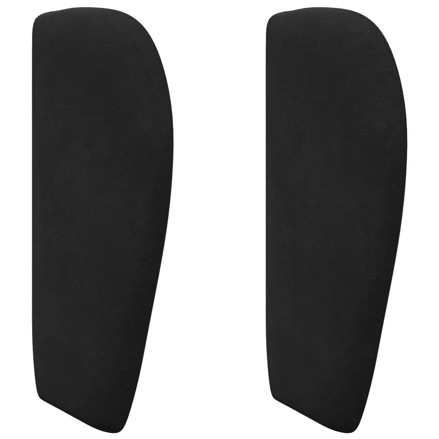 Oreille de tête de lit Noir 40 x 23 x 6 cm Velours - 2