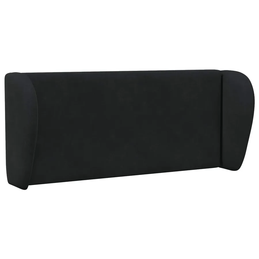 Oreille de tête de lit Noir 40 x 23 x 6 cm Velours - 3