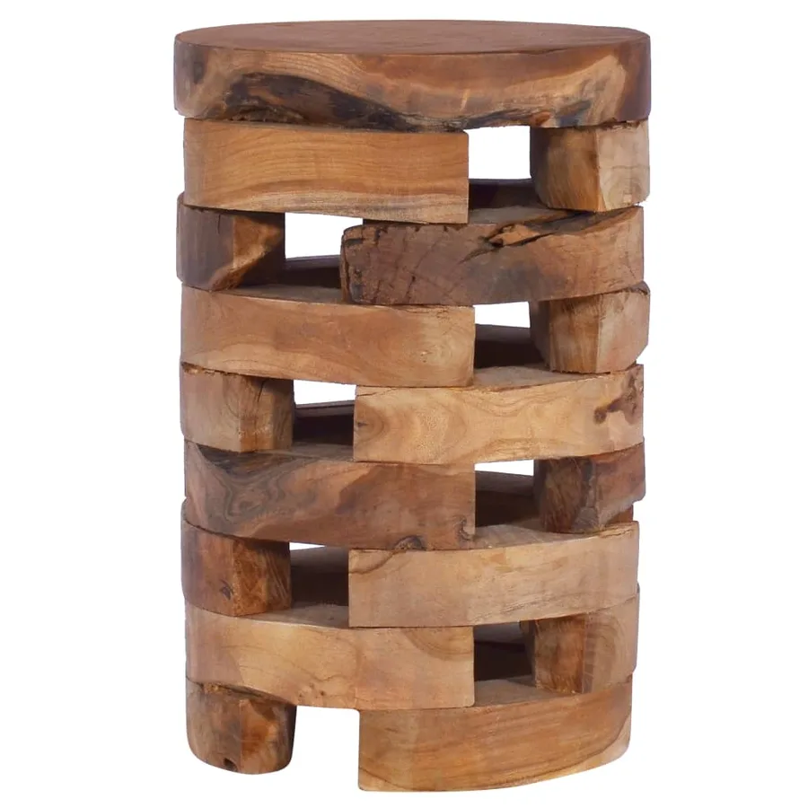 Table de chevet 30x30x45 cm Bois de teck massif - 2