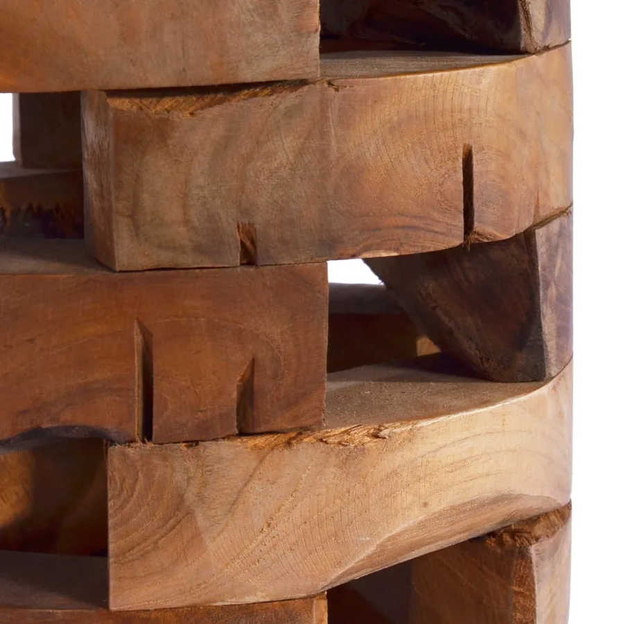 Table de chevet 30x30x45 cm Bois de teck massif - 4