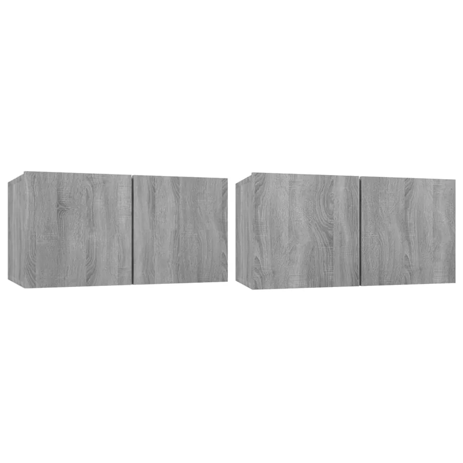 Ensemble de meubles TV 4 pcs Sonoma gris Bois d'ingénierie - 4