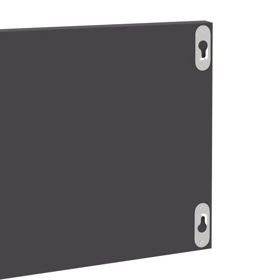 Étagères murales 4 pcs gris brillant bois d'ingénierie - 6