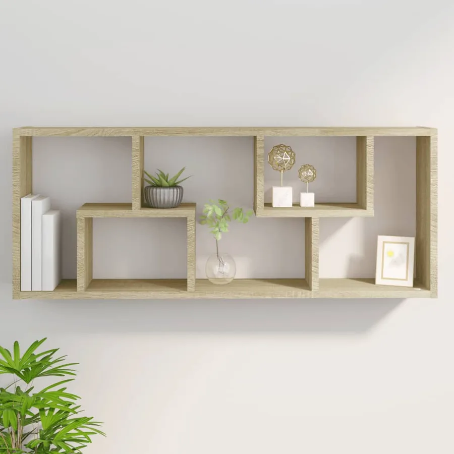 Étagère murale Chêne sonoma 36x16x90 cm Bois d'ingénierie - 8