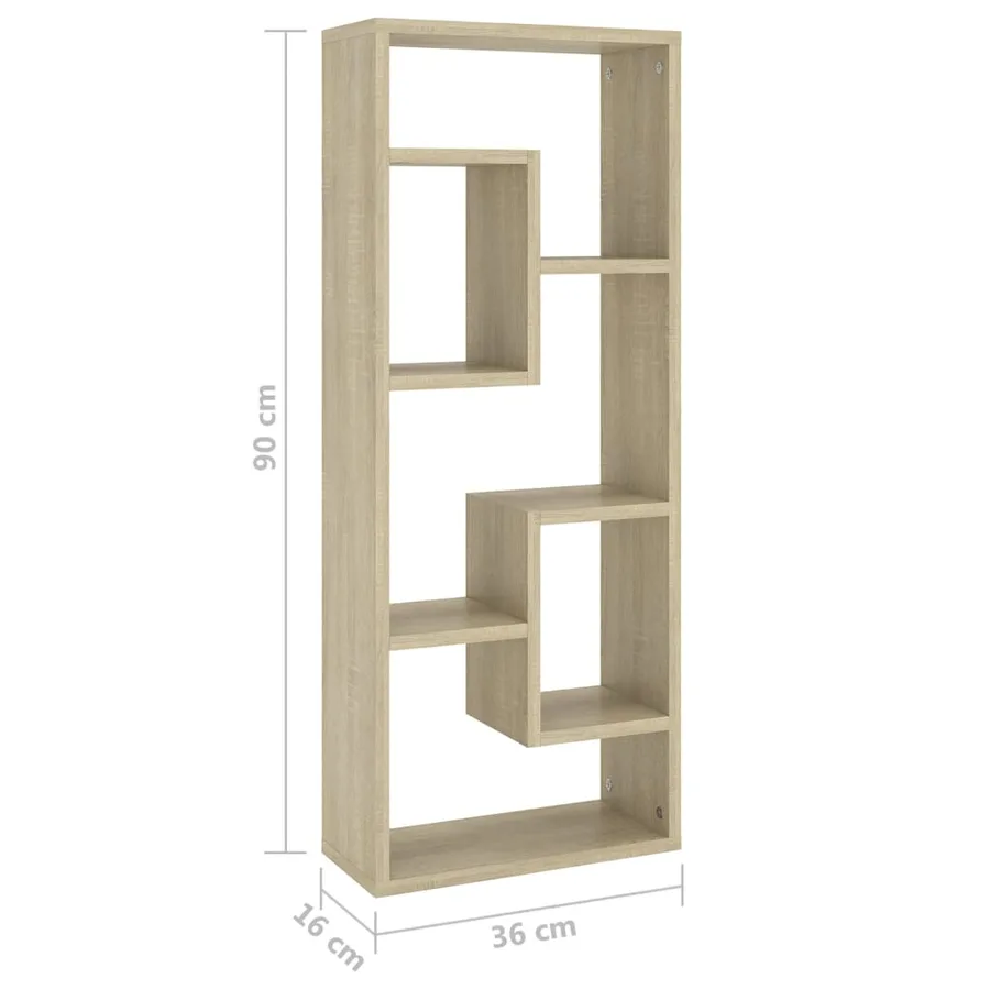 Étagère murale Chêne sonoma 36x16x90 cm Bois d'ingénierie - 9