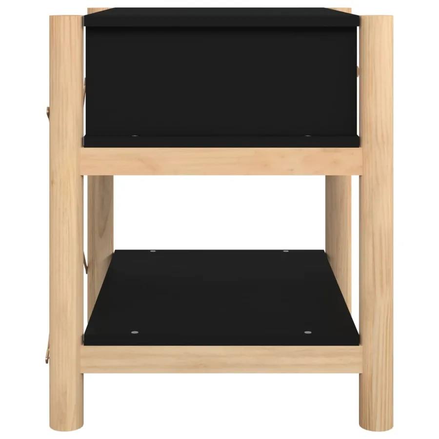 Tables de chevet 2 pcs Noir 42x38x45 cm Bois d’ingénierie - 7